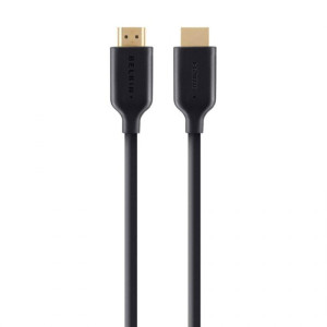 BELKIN F3Y021bt2M CABLE, HDMI, M/M, 2M, HIGH SPEED W/ETHERNET, BLACK, GOLD
