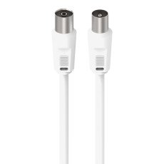 BELKIN F3Y054bf5MWHT-P CABLE, ANTENNA, COAX, M/F, 5M, 75dB, WHITE, NICKEL-PLATED