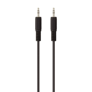 BELKIN F3Y111bf2M-P CABLE, AUDIO, 3.5mm, M/M, 2M, PORTABLE, BLACK, NICKEL