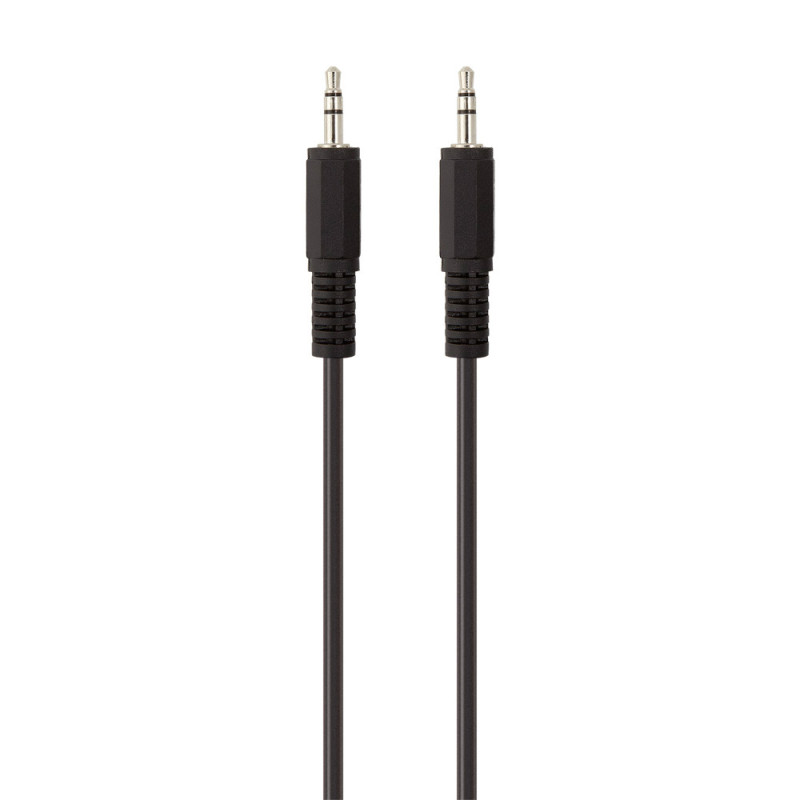 BELKIN F3Y111bf2M-P CABLE, AUDIO, 3.5mm, M/M, 2M, PORTABLE, BLACK, NICKEL