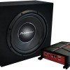 PIONEER GXT-3730B Subwoofer and amplifier package,  including 30 cm subwoofer in sealed enclosure and a 2-channel bridgeable amplifier
