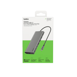 BELKIN INC015BTSGY-CZ USB-C 8-IN-1 DUAL DISPLAY HUB