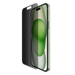 BELKIN OVA148zz ScreenForce TemperedGlass Privacy Anti-Microbial Screen Protection for iPhone 15 Plus/14 Pro Max