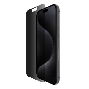 BELKIN OVA150zz ScreenForce TemperedGlass Privacy Anti-Microbial Screen Protection for iPhone 15 Pro Max