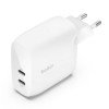 BELKIN WCB010vfWH Dual 30W USB-C PD PPS Wall Charger (60W),  WHT