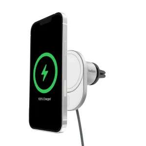 BELKIN WIC008BTGR-NCV2 BOOST^CHARGE Qi2 15W Magnetic Car Vent Mount (No car charge incl)