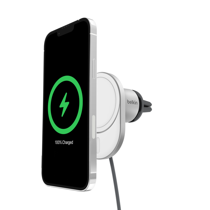 BELKIN WIC008BTGR-NCV2 BOOST^CHARGE Qi2 15W Magnetic Car Vent Mount (No car charge incl)