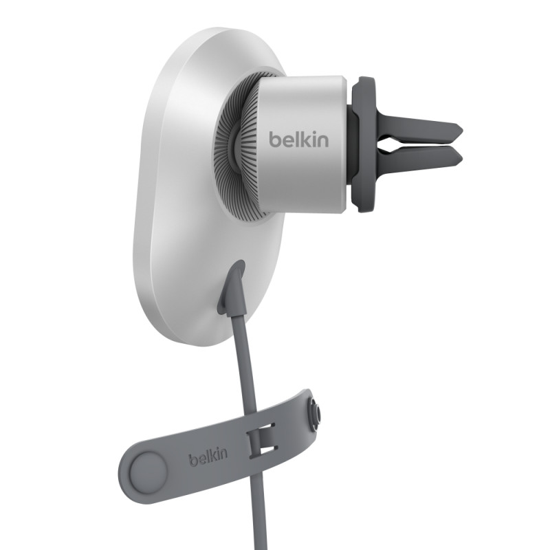 BELKIN WIC008BTGR-V2 BOOST^CHARGE Qi2 15W Magnetic Car Vent Mount (with car charger)
