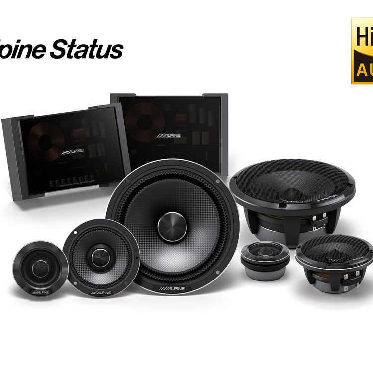ALPINE HDZ-653 Status Hi-Res 6-1/2" (16.5cm) 3-Way Component Speaker Set