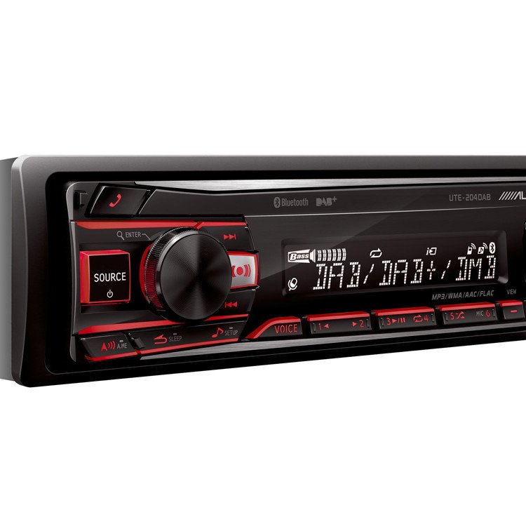 ALPINE UTE-204DAB Headunit 1-DIN BT/DAB/COLOR/3-RCA