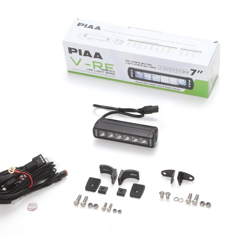 PIAA DKVR73E V-RF 7" Lightbar Kit
30W / 2650lm / White beam 5800K ECE Certified