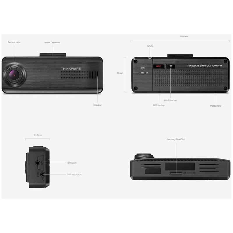 THINKWARE F200PROEU2CH32GBCHG F200PRO 2CH 32GB+GPS HW & P&P LEAD