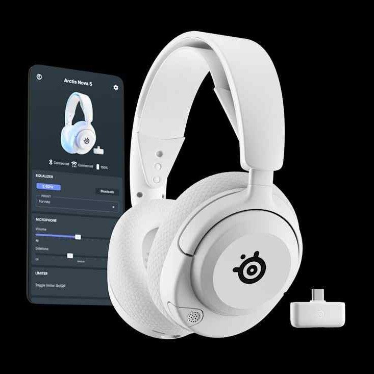 STEEL SERIES 61674 HEADSET STEELSERIES NOVA 5P WHITE