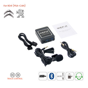 WEFA WF.606.RD4 Interface Aux/Usb/Usb Charger/Bluetooth για εργοστασιακές πηγές Citroen / Peugeot RD4