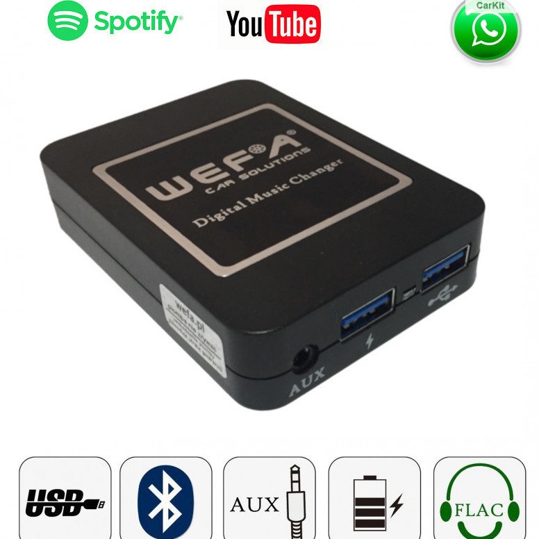 WEFA WF.606.BMW17 Interface Aux/Usb/Usb Charger/Bluetooth για εργοστασιακές πηγές BMW 17pin