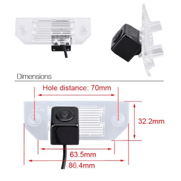 AFTERMARKET MD.8169 Κάμερα οπισθοπορείας Ford (Χωρίς LED)