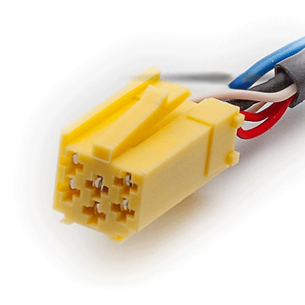 AFTERMARKET 15.201 Line out adapter- Yellow mini ISO to 4 x RCA
