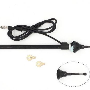 AFTERMARKET 02.101.1/BLACK Κεραία φτερού 27mm (Μαύρο στέλεχος)
