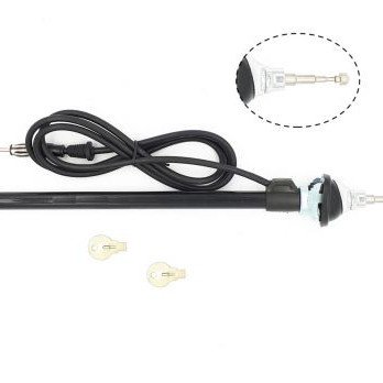 AFTERMARKET 02.101.1/CHROME Κεραία φτερού 27mm (Ασημένιο στέλεχος)